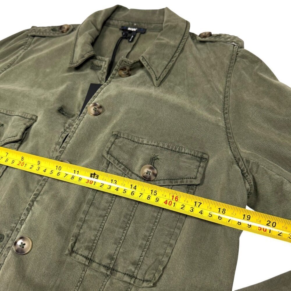 NWT PAIGE Pacey Jacket Sz.L Vintage Ivy Green  Buttons Preppy Minimalist $249 - Picture 11 of 16